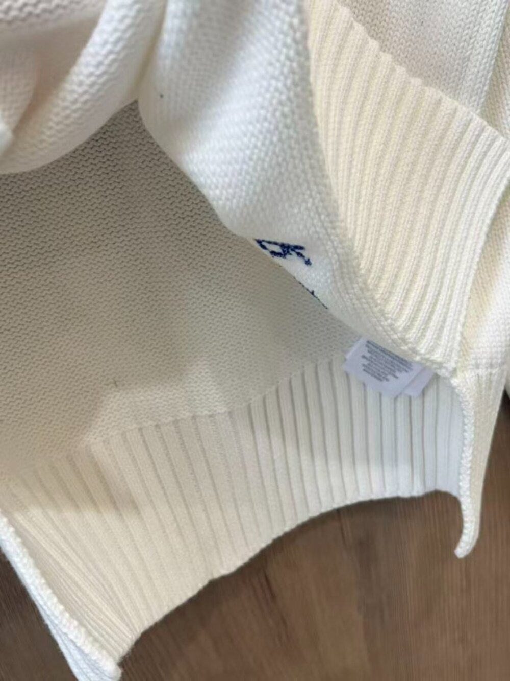 Polo Ralph Lauren Picnic Bear White Knit Sweater - Picture 6 of 8